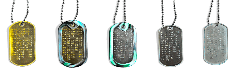 Custom U.S. Military Dog Tag Set, Stamped